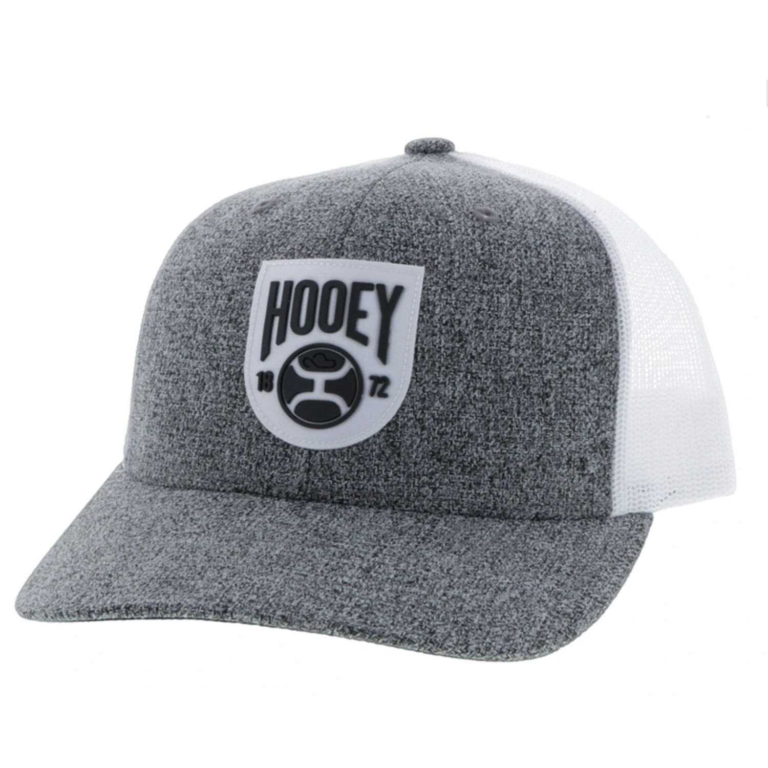 Hooey High Profile Grey/White Cap-Hooey Patch 3 Hooey High Profile Grey/White Cap-Hooey Patch