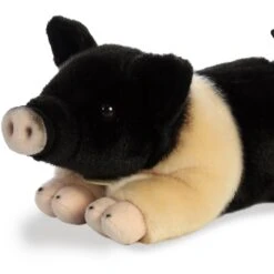 Aurora Miyoni Plush Hampshire Pig 9 Aurora Miyoni Plush Hampshire Pig -Weaver Leather Cowboy Store hampshirepig1