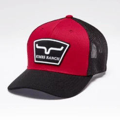 Kimes Ranch Hardball Trucker Cap -Weaver Leather Cowboy Store hardball 110 trucker red f 900x edbf69c8 9f44 4176 895d bc5ed0e92d28
