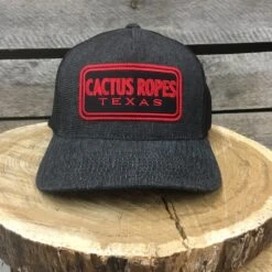 HOOey Cactus Ropes Black And Red Flexfit Cap