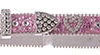 Kid's Pink Rhinestone Heart Belt -Weaver Leather Cowboy Store k503 pink 1