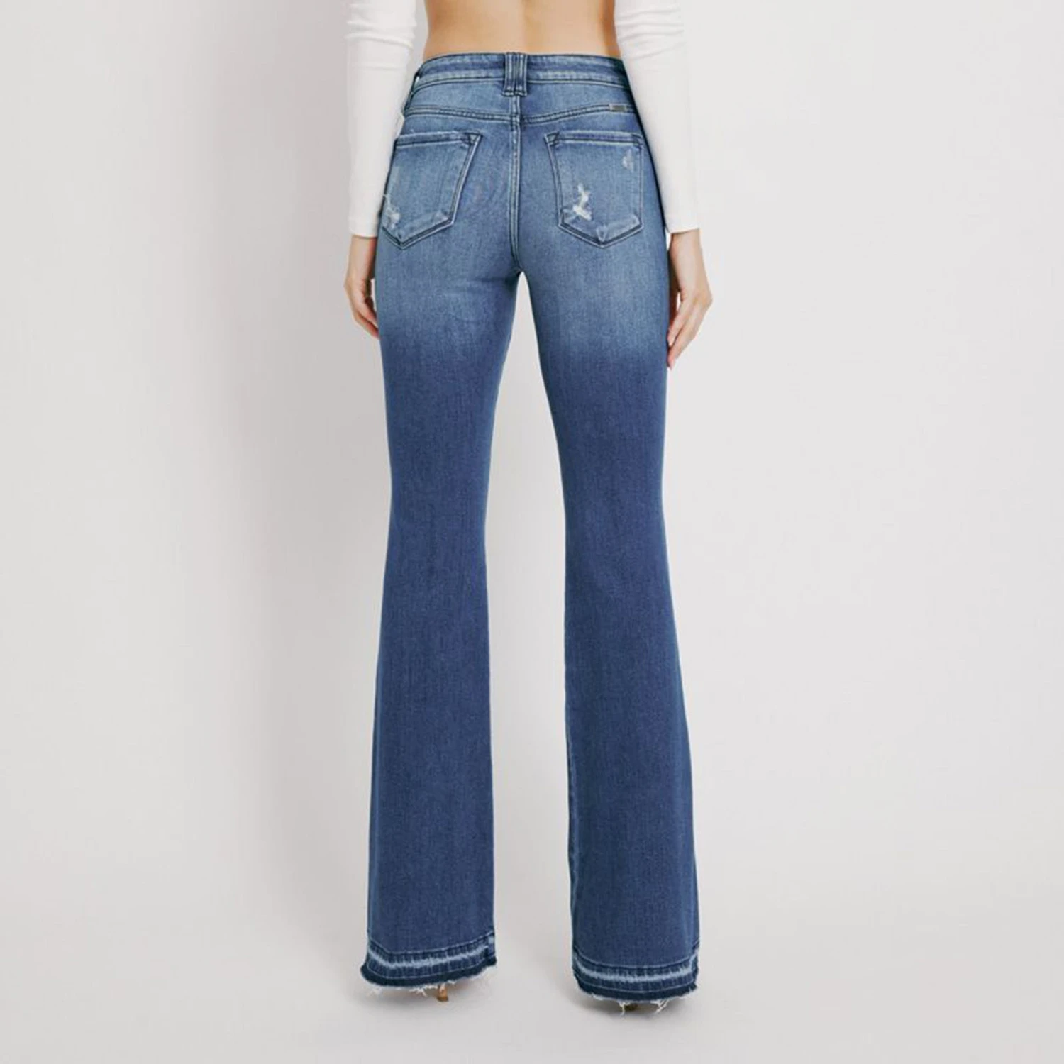 Kancan Women's Clemont High Rise Flare Jeans 4 Kancan Women's Clemont High Rise Flare Jeans - Image 2