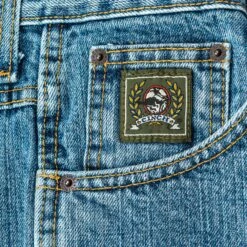 Cinch Medium Stonewash Green Label Jeans -Weaver Leather Cowboy Store mb90530001 1168 detail