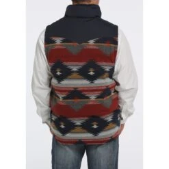 Cinch Aztec Puffer Vest -Weaver Leather Cowboy Store mwv1533004 3 1795 detail