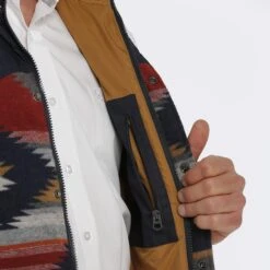 Cinch Aztec Puffer Vest -Weaver Leather Cowboy Store mwv1533004 5 231 detail