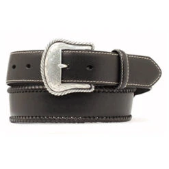 Nocona Men's Black Lace Edging Belt