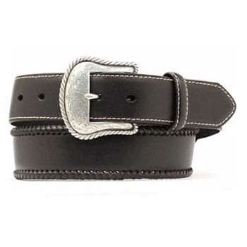Nocona Men's Black Lace Edging Belt 3 Nocona Men's Black Lace Edging Belt