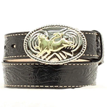 Kid's Bull Buckle With Black Belt 3 Kid's Bull Buckle With Black Belt