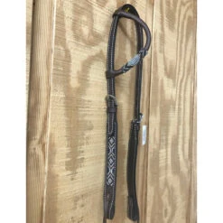 Brown And White Aztec Beaded Slip Ear