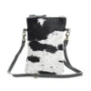 Black And White Hide Long Cross Body Purse -Weaver Leather Cowboy Store s 1174 1