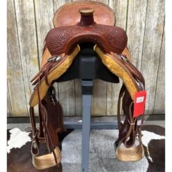 HR Saddlery 16.5 Inch Pecos Rancher Saddle 9 HR Saddlery 16.5 Inch Pecos Rancher Saddle -Weaver Leather Cowboy Store sigfront