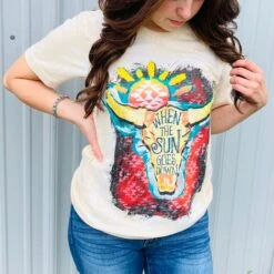 When The Sun Goes Down Tee -Weaver Leather Cowboy Store sungoesdownc