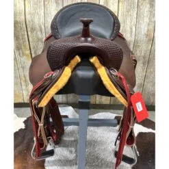 HR Saddlery 16 Inch Chocolate Trail Saddle 8 HR Saddlery 16 Inch Chocolate Trail Saddle -Weaver Leather Cowboy Store trailfront